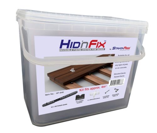 Invisible Fixing Kit for Deck Boards from 19mm (0.75") to 30mm (1.2") thick